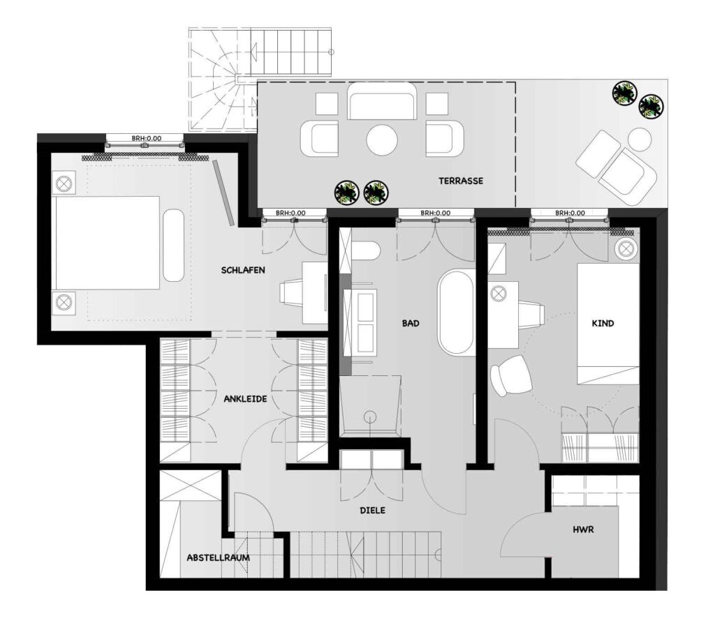 Gartenwohnung II - Grundriss