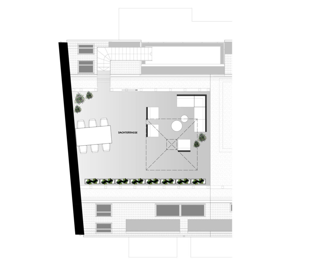 Penthouse I - Grundriss zweite Ebene