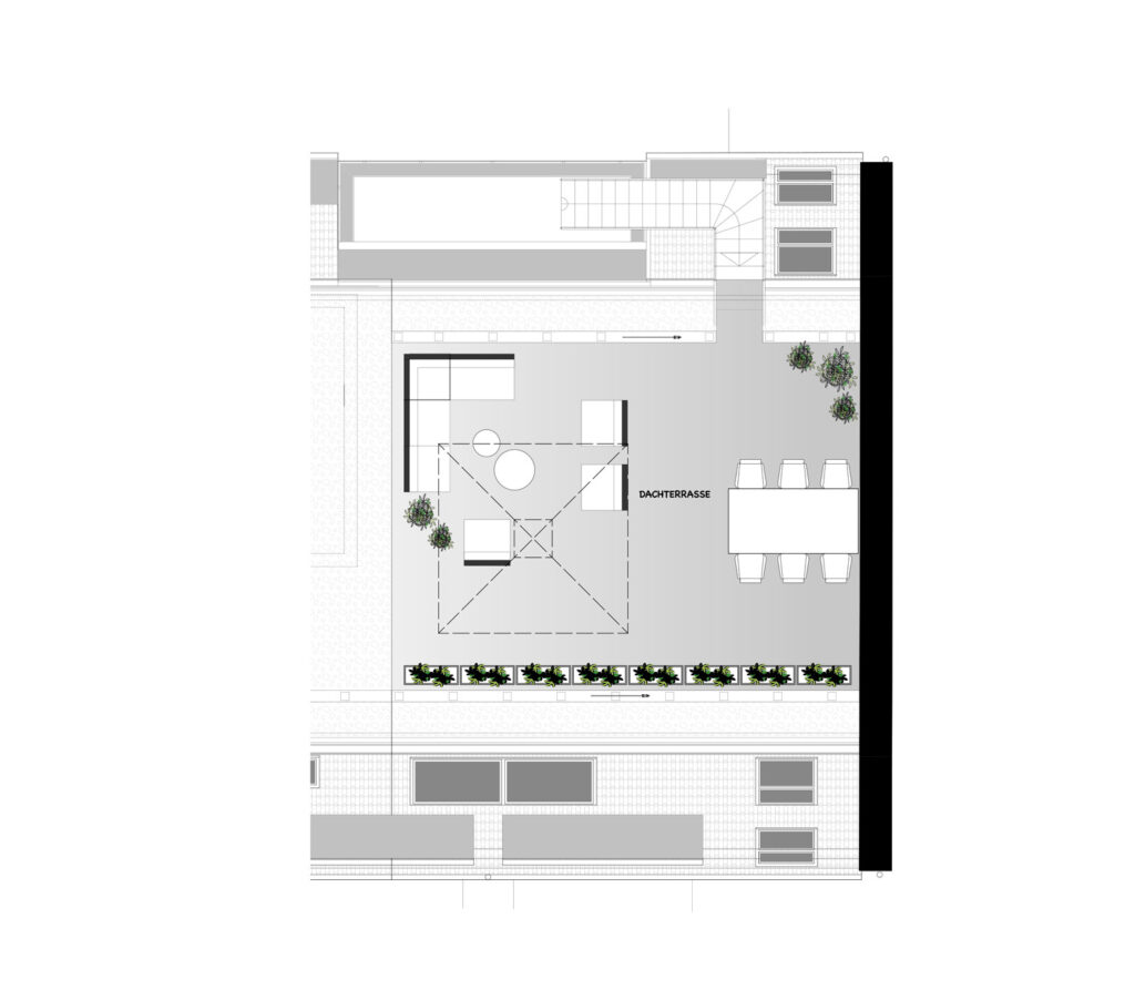 Penthouse II - Grundriss zweite Ebene